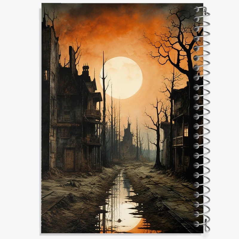 دفتر ژورنال نویسی 50 برگ خندالو مدل نقطه ای طرح ماه کد F426