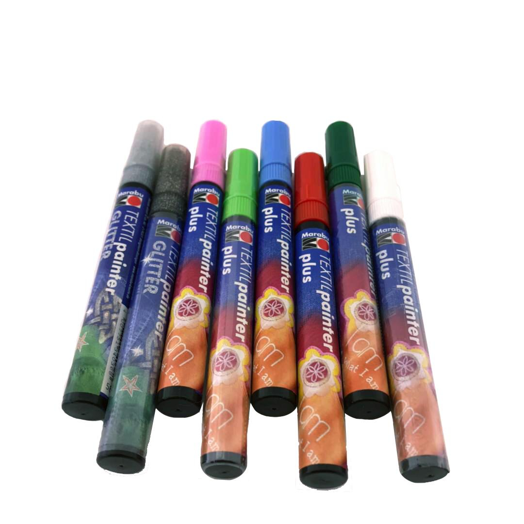 ماژیک پارچه مارابو مدل TEXTIL PAINTER PLUS بسته 8 عددی