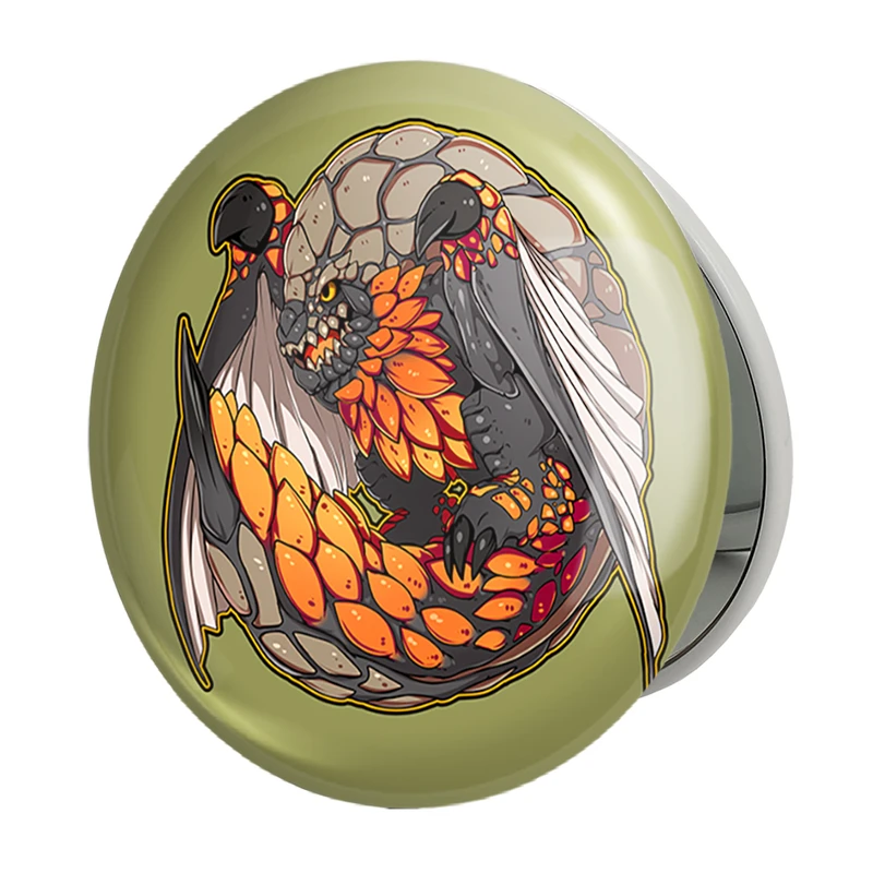 آینه جیبی خندالو طرح بازی شکارچی هیولا (Monster Hunter) مدل تاشو کد 33217