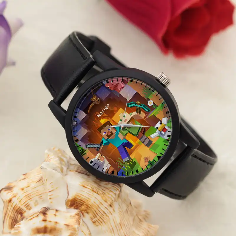 ساعت مچی عقربه ای ناکسیگو مدل Minecraft کد LF6779