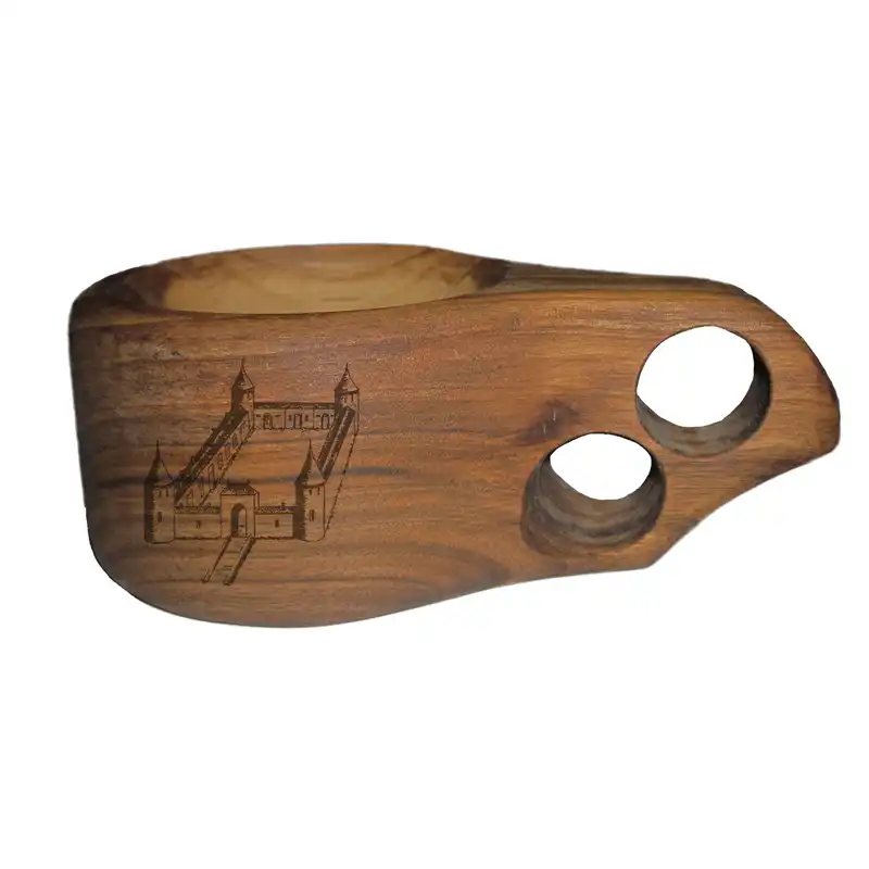 لیوان چوبی مدل قلعه