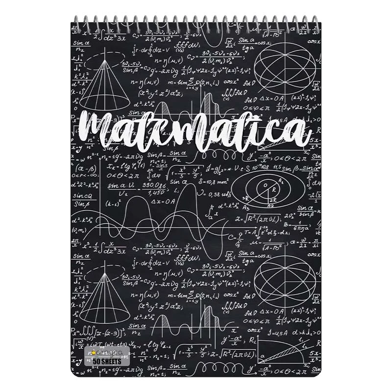 دفتر نقاشی 50 برگ سیمی کارنیکا طرح ریاضیات Mathematics کد 97790