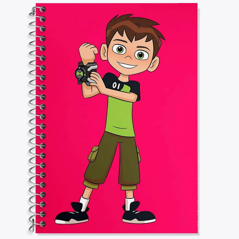 دفتر زبان 50 برگ خندالو مدل دو خط طرح بن تن Ben 10 کد 3356