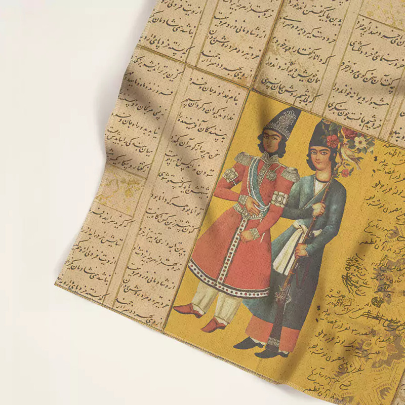 کاغذ کادو مریخ مدل پارچه ای Old times 077