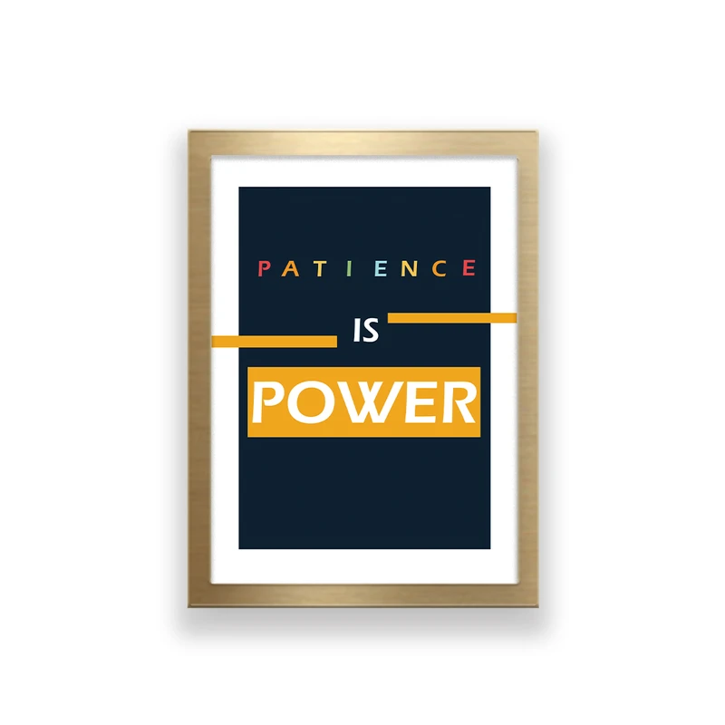 تابلو طرح انگیزشی مینیمال patience is power