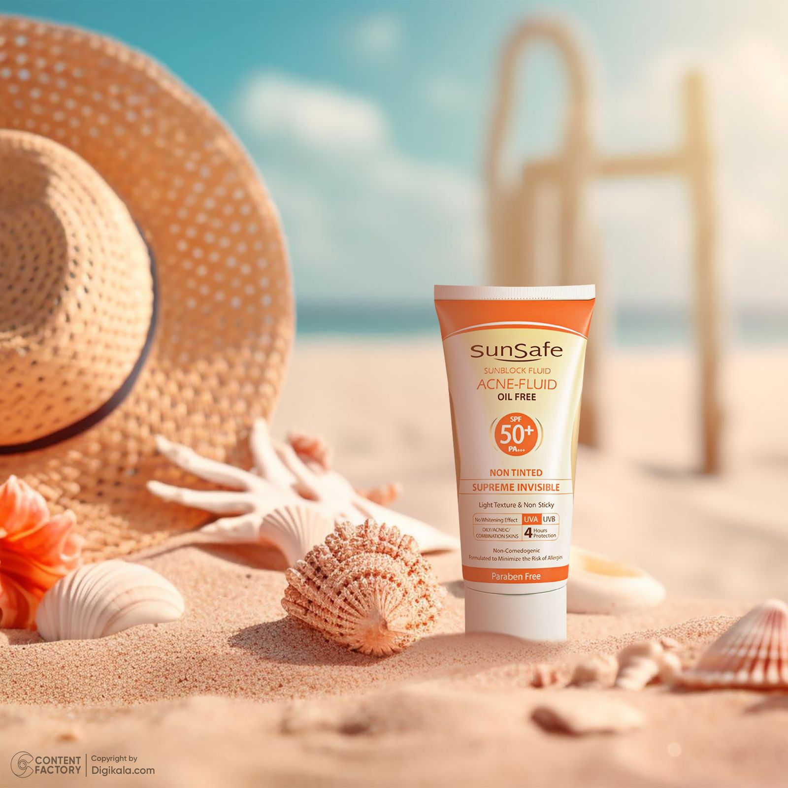 کرم ضدآفتاب سان‌سیف سری Acne Fluid مدل Supreme Invisible، حجم ۵۰ میلی‌لیتر -  - 7