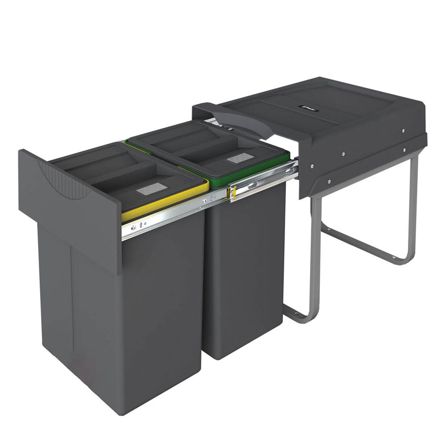 سطل زباله کابینتی پلاتین مدل 3653 گنجایش 40 لیتر