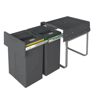 سطل زباله کابینتی پلاتین مدل 3653 گنجایش 40 لیتر