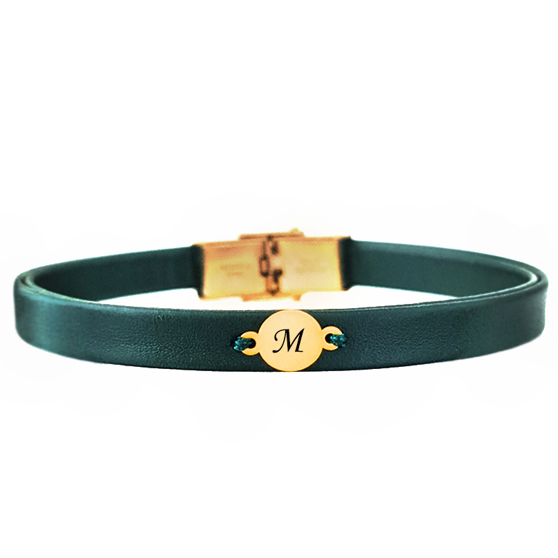 دستبند طلا 18 عیار زنانه لیردا مدل حرف M کد ALP13