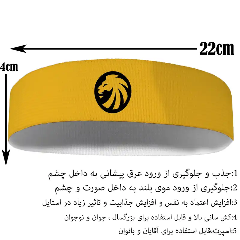 هدبند ورزشی آی تمر مدل شیر کد 306