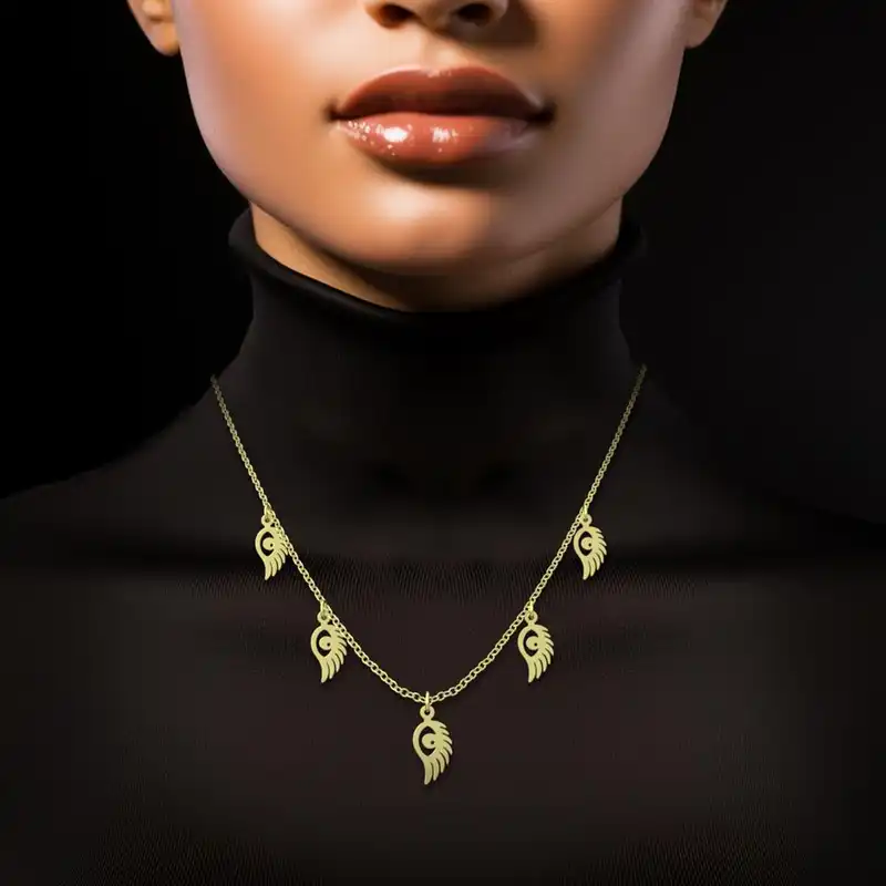 گردنبند طلا 18 عیار زنانه مدوپد مدل چشم کد RNA11606