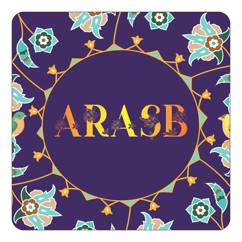 مگنت کاکتی طرح اسم آراسب arasb مدل گل و بلبل کد mg11470