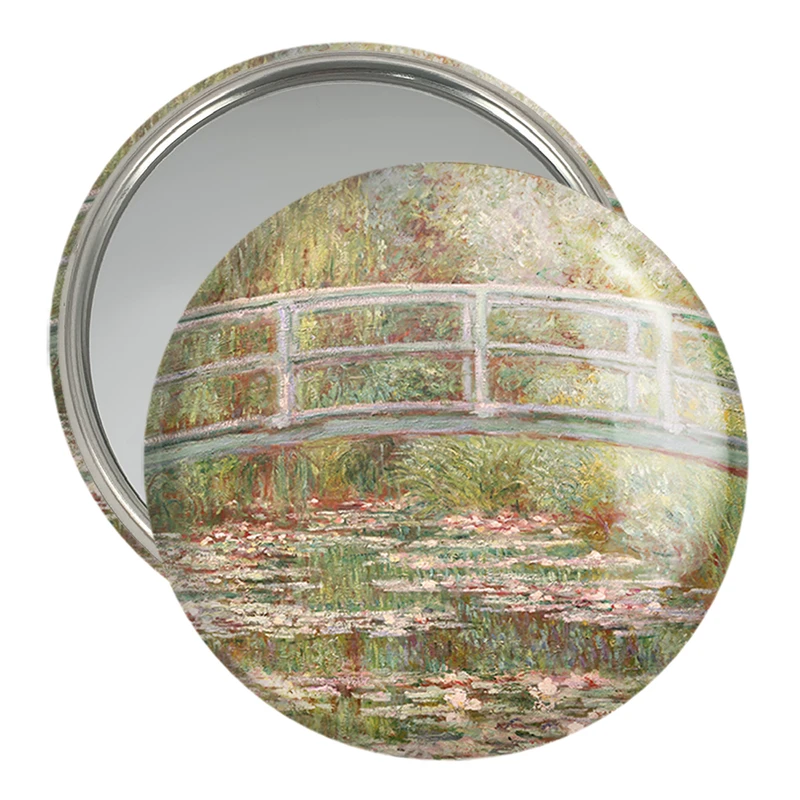 آینه جیبی خندالو مدل برکه نیلوفر آبی کلود مونه کد 36843