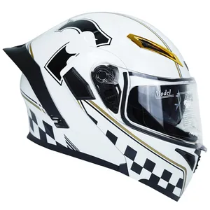 کلاه کاسکت فک متحرک کایک مدل 772 طرح Bl/Wh Checherboard