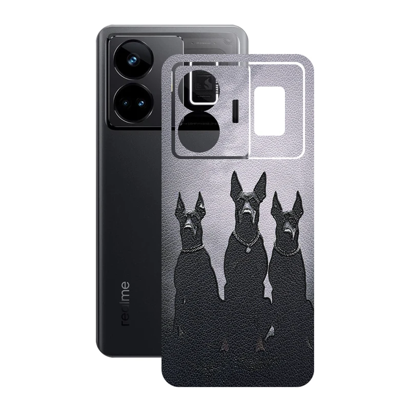 برچسب پوششی ریمکس مدل Leth طرح دوبرمن مناسب برای گوشی موبایل ریلمی GT3