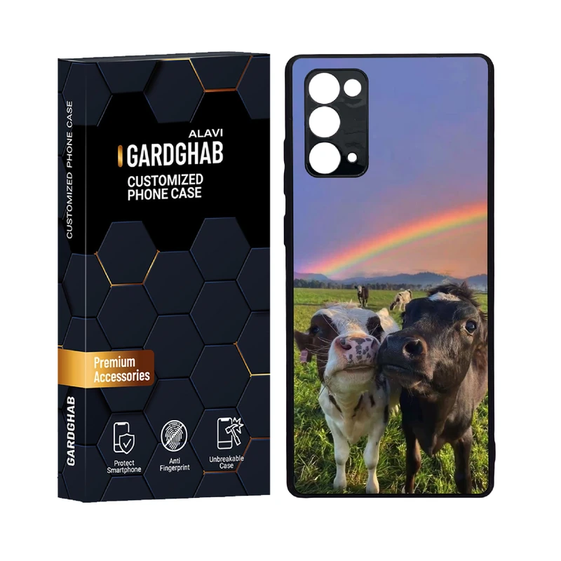 کاور گارد قاب علوی مدل دور ژله ای پشت گلس ایرانی مناسب برای گوشی موبایل سامسونگ  Galaxy Note 20