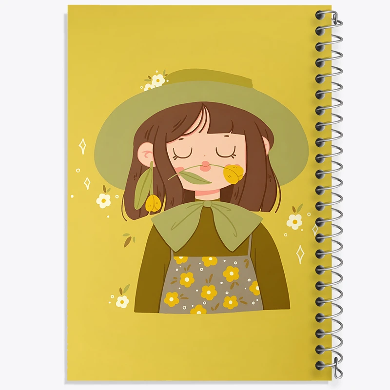 دفتر مشق 100 برگ خندالو طرح دخترانه کد F8374