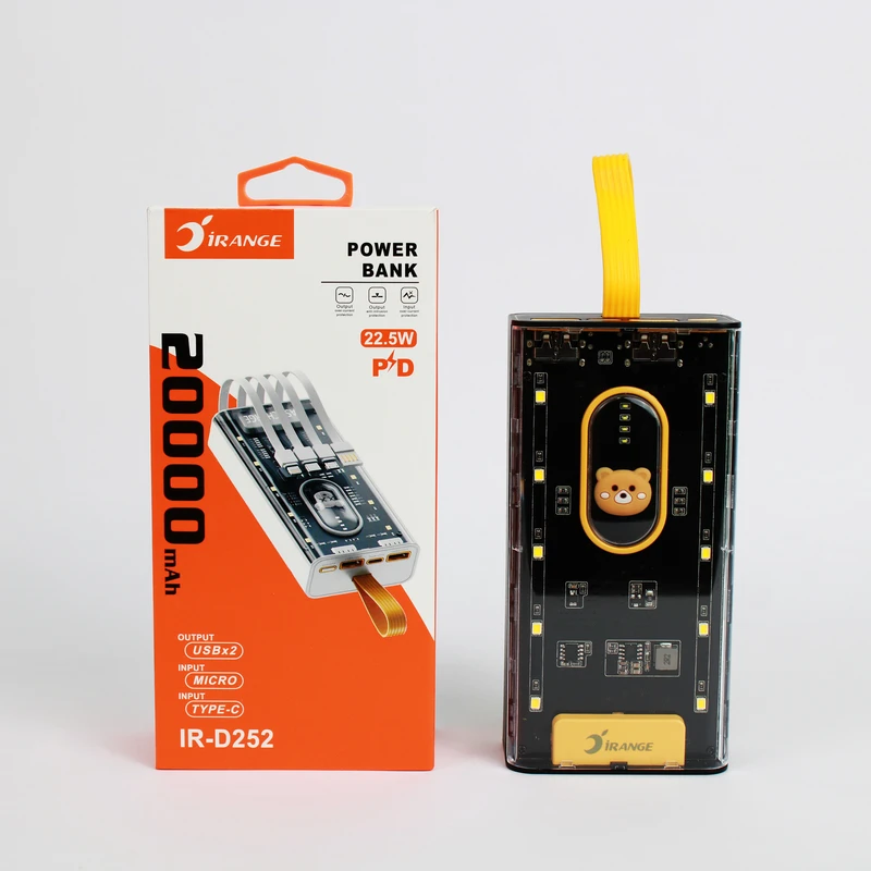 عکس شماره 5 : پاوربانک آیرنج مدل ir-d252 ظرفیت 20000 میلی آمپرساعت