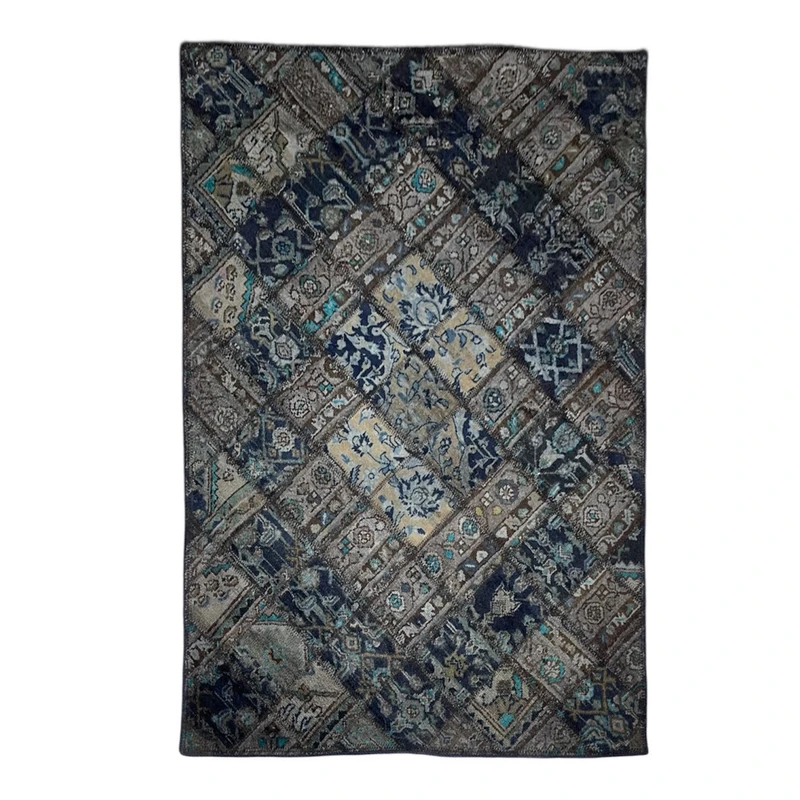 فرش دستبافت ۲ متری مدل چهل تکه کد ۱۸۵۵۳