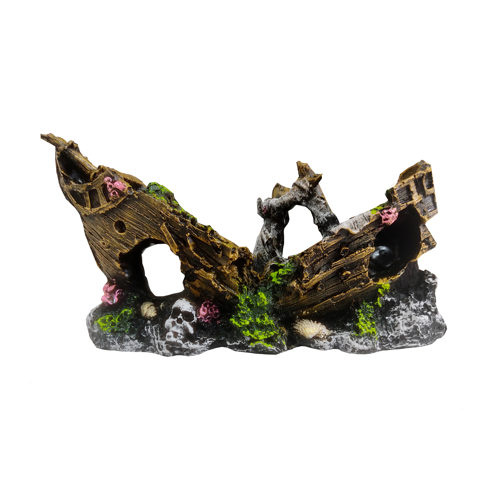 ماکت تزیینی آکواریوم مدل کشتی شکسته