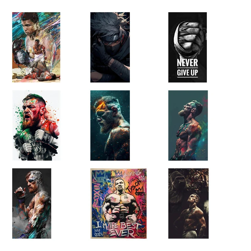 پوستر بوم استیکر طرح Conner Mcregor کد P26 مجموعه 9 عددی