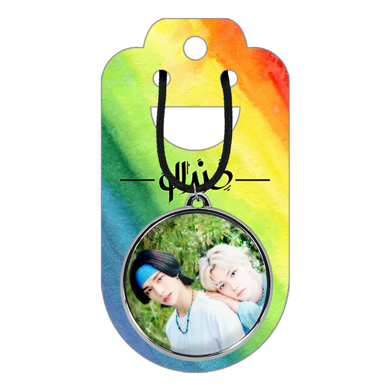 گردنبند خندالو مدل هیونجین و فلیکس گروه استری کیدز Stary Kids کد 1689616889