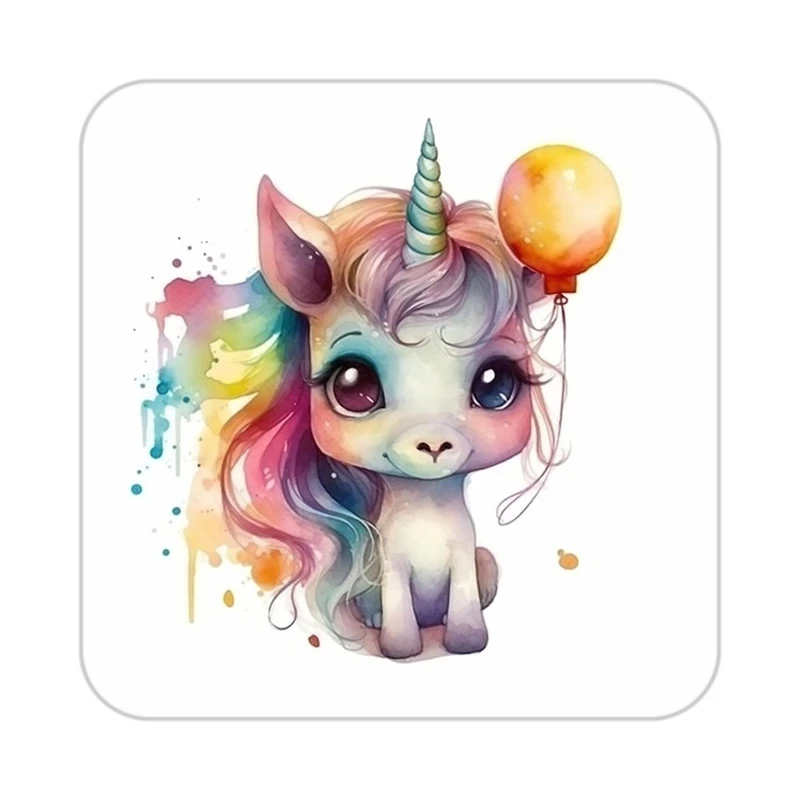 زیر لیوانی کاکتی طرح اسب تک شاخ و یونیکورن مدل mp32782