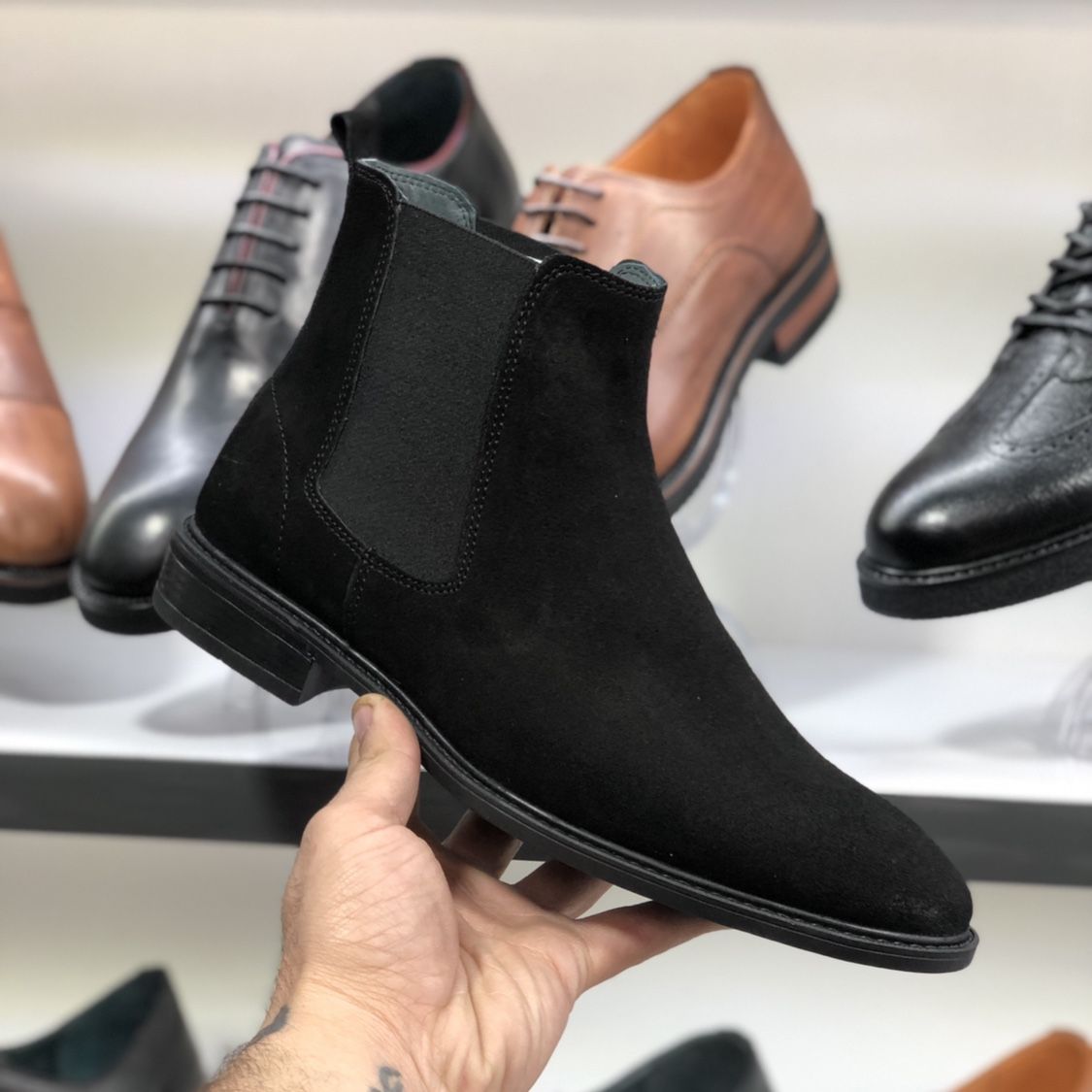 نیم بوت مردانه مدل چلسی اشبالت طبیعی کد m8 -  - 5