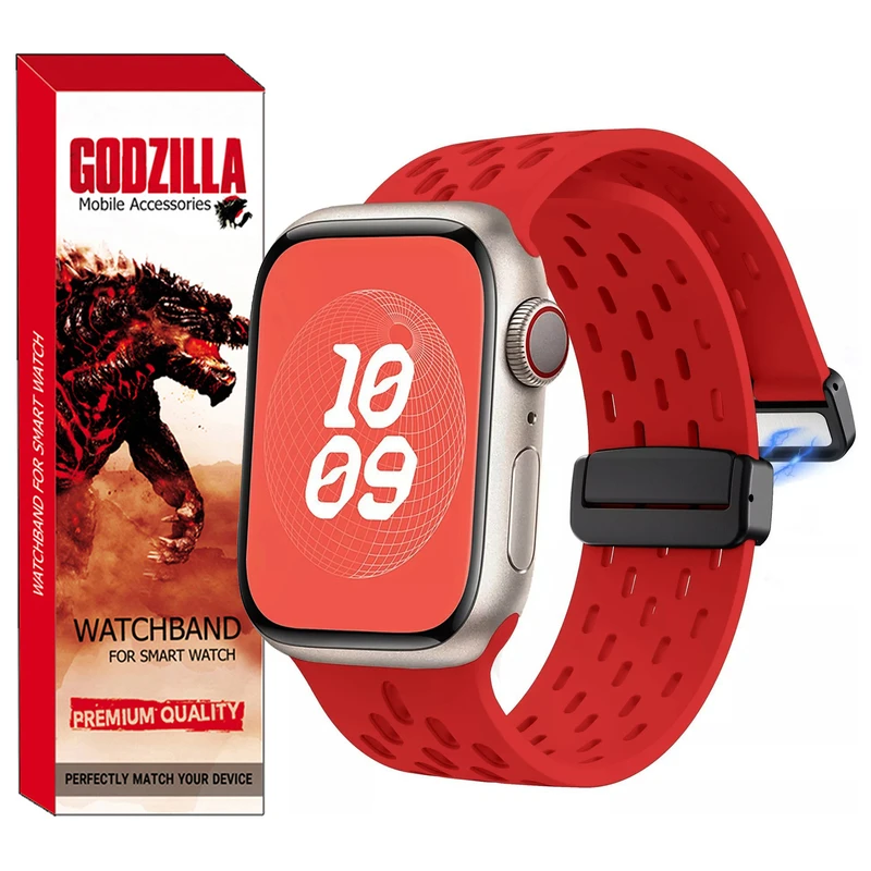 بند گودزیلا مدل Sport Magnetic مناسب برای اپل واچ سری SE2021/7/8/9 سایز 45 میلی متری