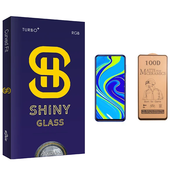 محافظ صفحه نمایش سرامیکی آتوچبو مدل Shiny Glass مناسب برای گوشی موبایل شیائومی Redmi Note 9s