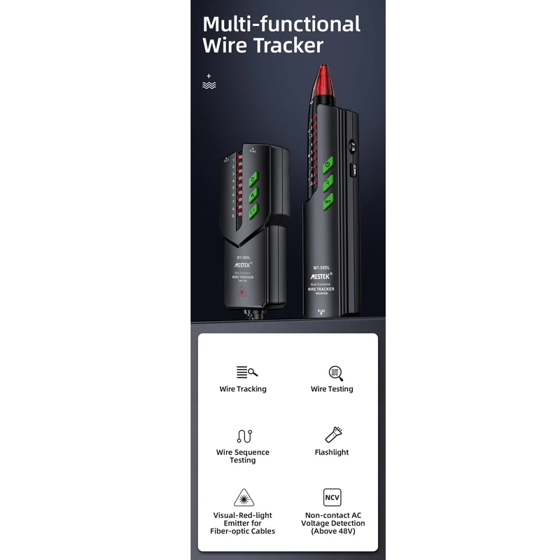 عکس شماره 7 : تستر کابل شبکه و ردیاب ولتاژ مستک مدل wt-58dl