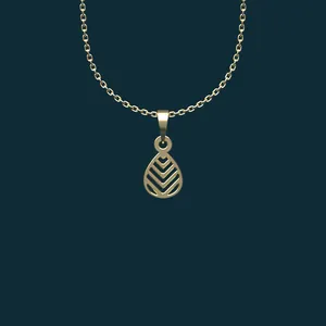 گردنبند طلا 18 عیار زنانه مدوپد مدل هندسی کد AA2-1-1081