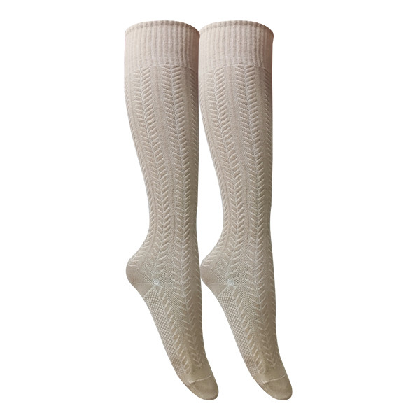 جوراب ساق بلند زنانه تن پوش هنگامه مدل گل برجسته کد KE11