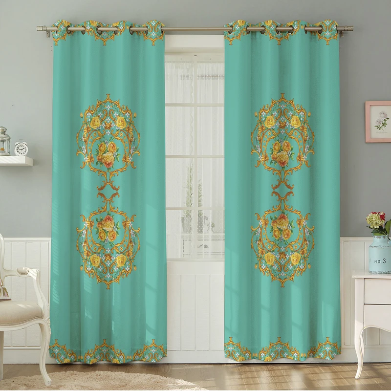 پرده نیروانا طرح سنتی مدل هازان کد 8665 سایز 140×280 سانتی متر