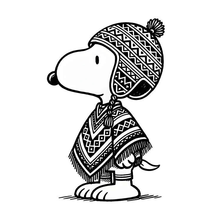 استیکر پارچه و لباس پاد آفرین مدل کارتونی کیوت فانتزی اسنوپی کد S3817