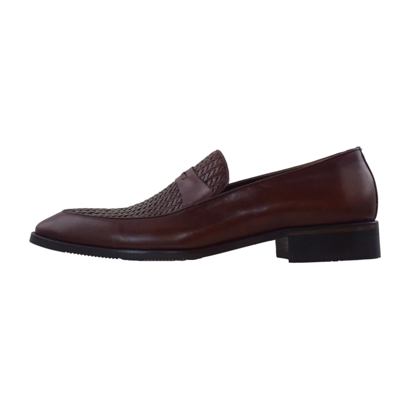کفش رسمی مردانه چرمیران مدل pm1087 C-Ze حصیری