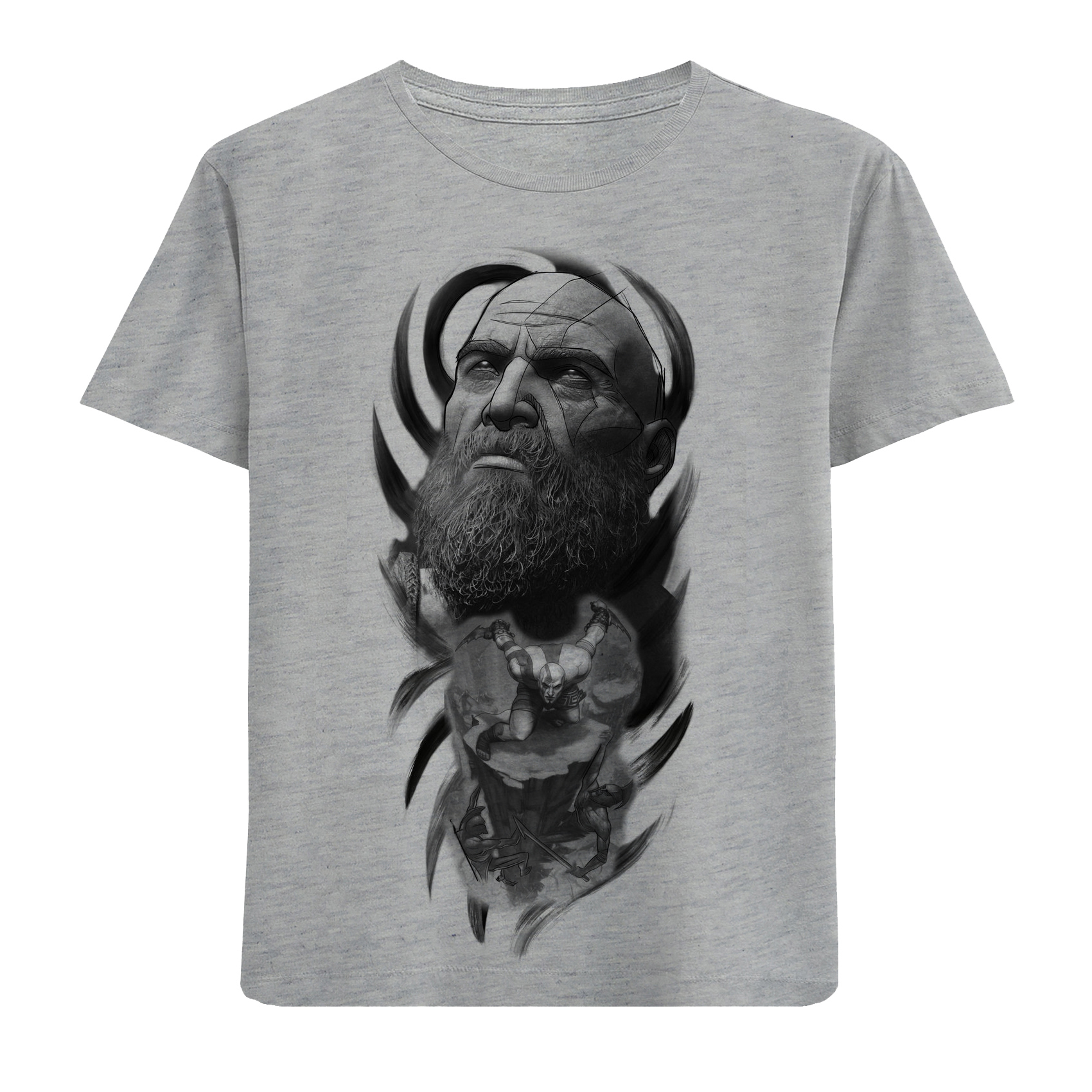 تی شرت آستین کوتاه پسرانه مدل خدای جنگ W296