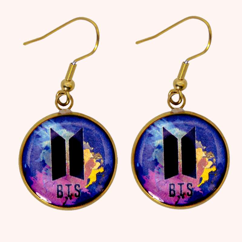گوشواره دخترانه مدل BTS کد 285