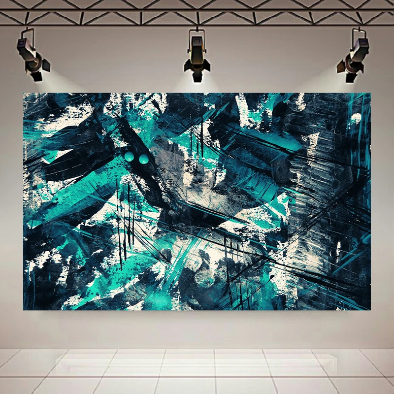 تابلو بوم طرح نقاشی مدرن دکوراتیو مدل نگاره ی رنگ ها کد AR30799