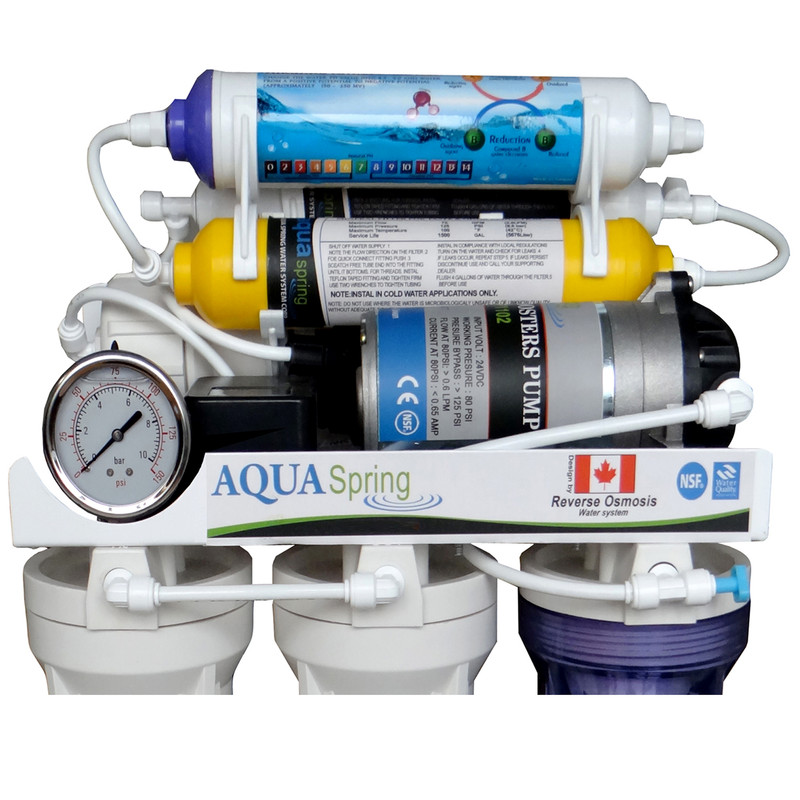 دستگاه تصفیه کننده آب آکوآ اسپرینگ مدل RO - S151 به همراه فیلتر یخچال ساید بای ساید
