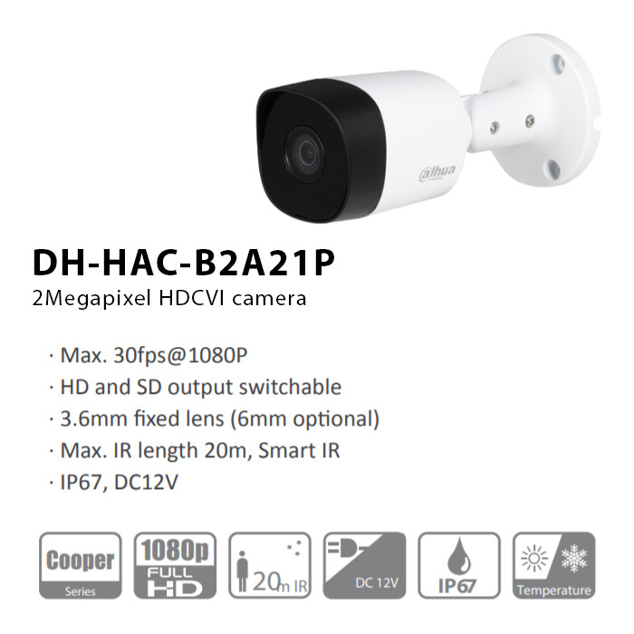 دوربین مداربسته آنالوگ داهوا مدل DH-HAC-B2A21P