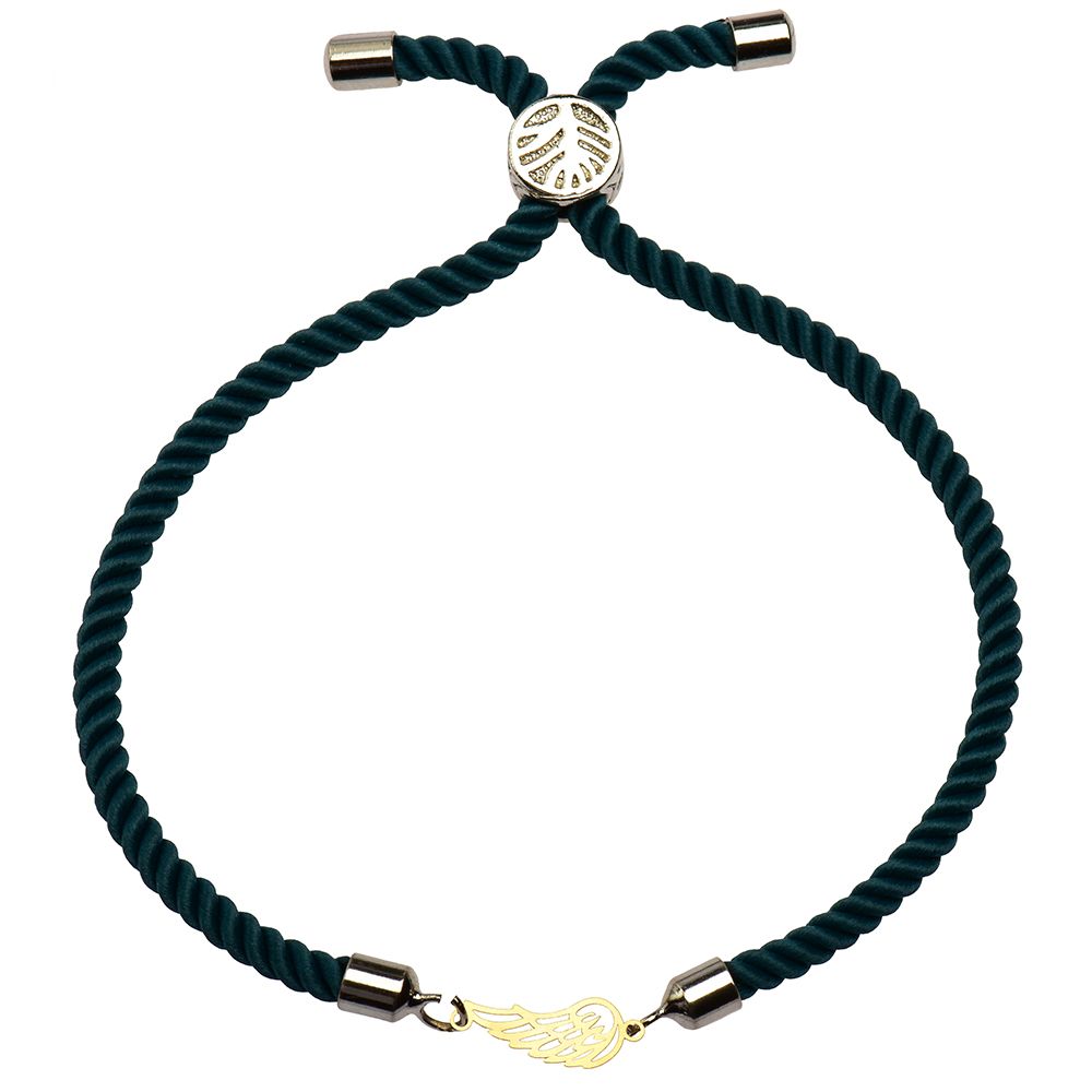دستبند طلا 18 عیار زنانه کرابو طرح پر مدل Kr1473 -  - 1