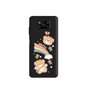 کاور طرح خرس رنگین کمان کد m3008 مناسب برای گوشی موبایل شیائومی Poco X3 
