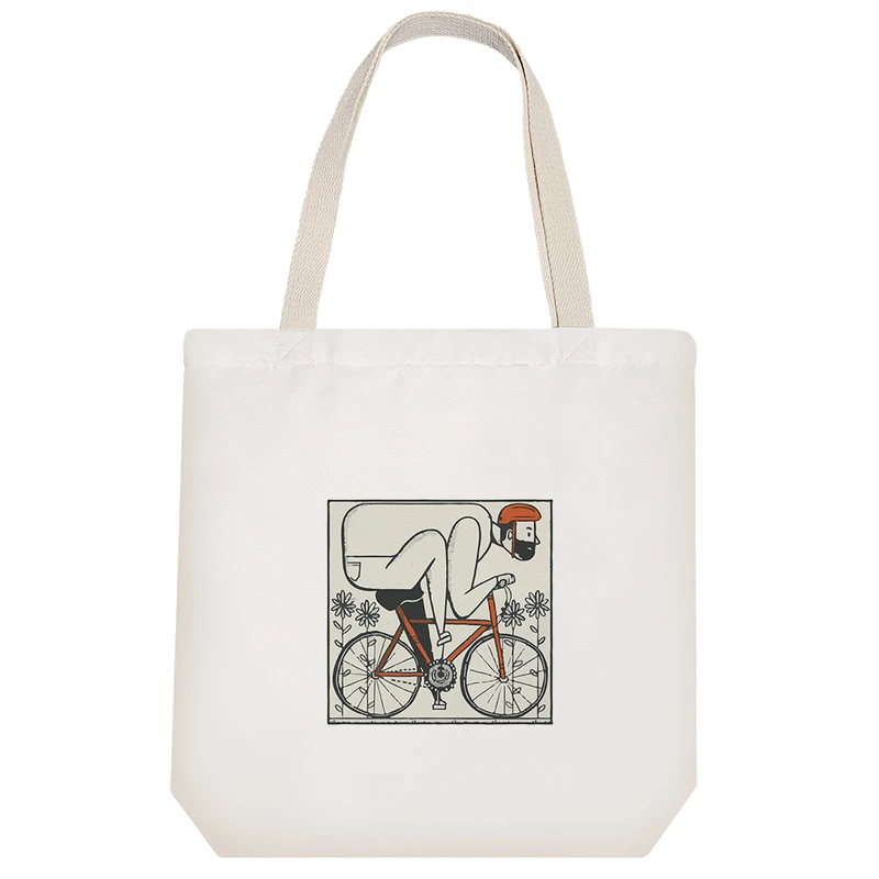 ساک خرید خندالو مدل دوچرخه سوار نارنجی کد 5281