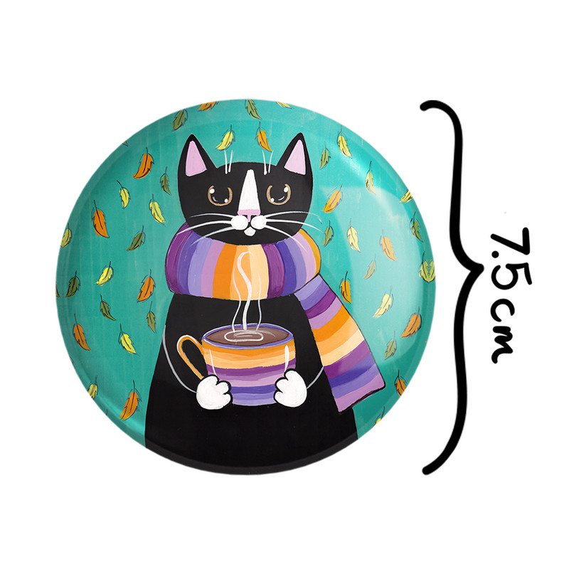 آینه جیبی خندالو طرح گربه مدل تاشو کد 5192