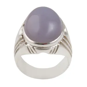 انگشتر نقره مردانه بازرگانی میلادی مدل سنگ عقیق سوسنی رکاب دست ساز کد AM_1832