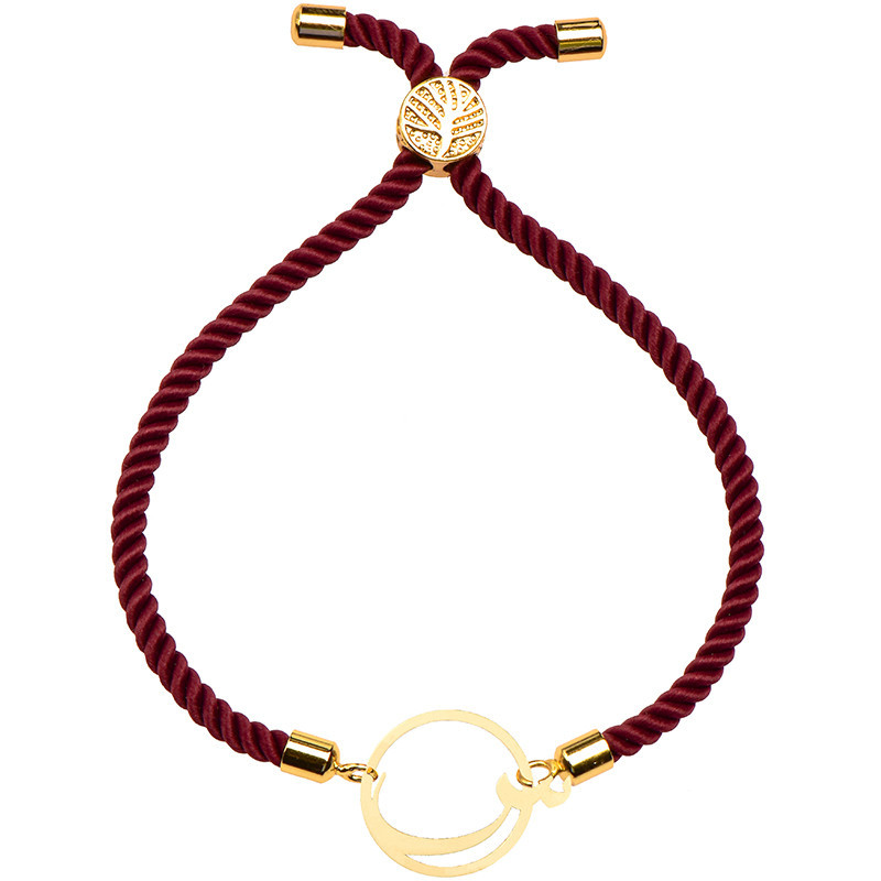 دستبند طلا 18 عیار زنانه الن نار مدل طرح حرف س ELN2903