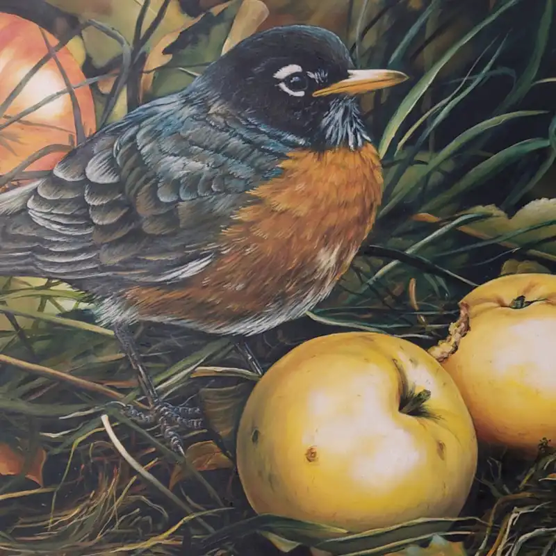 تابلو نقاشی رنگ روغن طرح پرنده