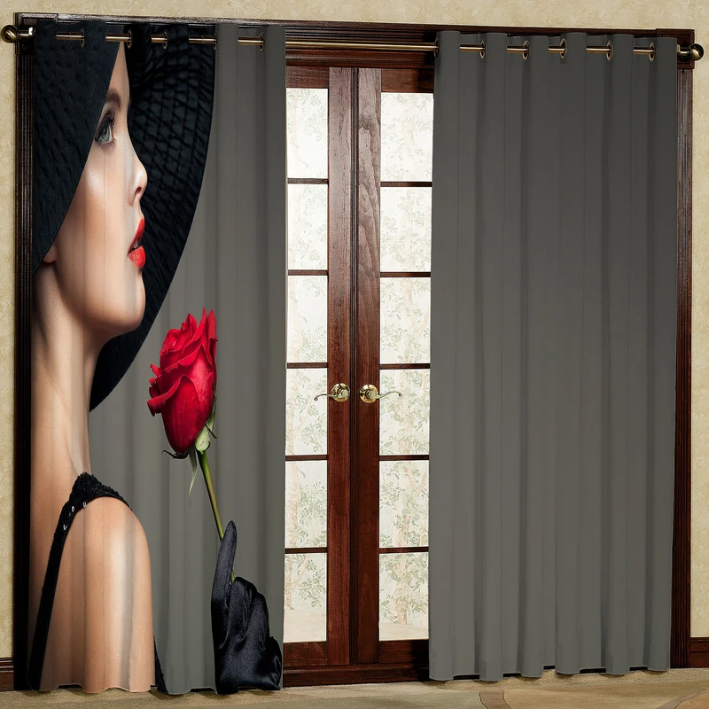 پرده مدل دختر مخمل پانچی کد 770 سایز 140x280 سانتی متر