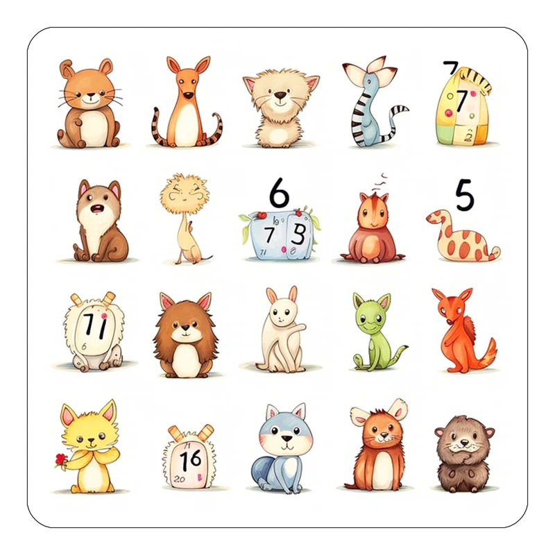 مگنت کاکتی طرح حیوانات کارتونی مدل mp27417